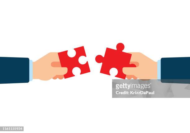 partnership - jigsaw stock illustrations