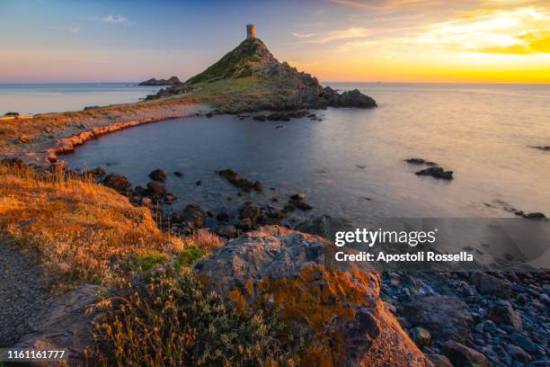 corsica, ajaccio, sunset at the sanguinary islands - ajaccio stock pictures, royalty-free photos & images