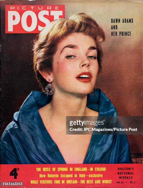English actress Dawn Addams is featured for the cover of Picture Post magazine. Original Publication: Picture Post Cover - Vol 63 No 02 - pub. 1954.