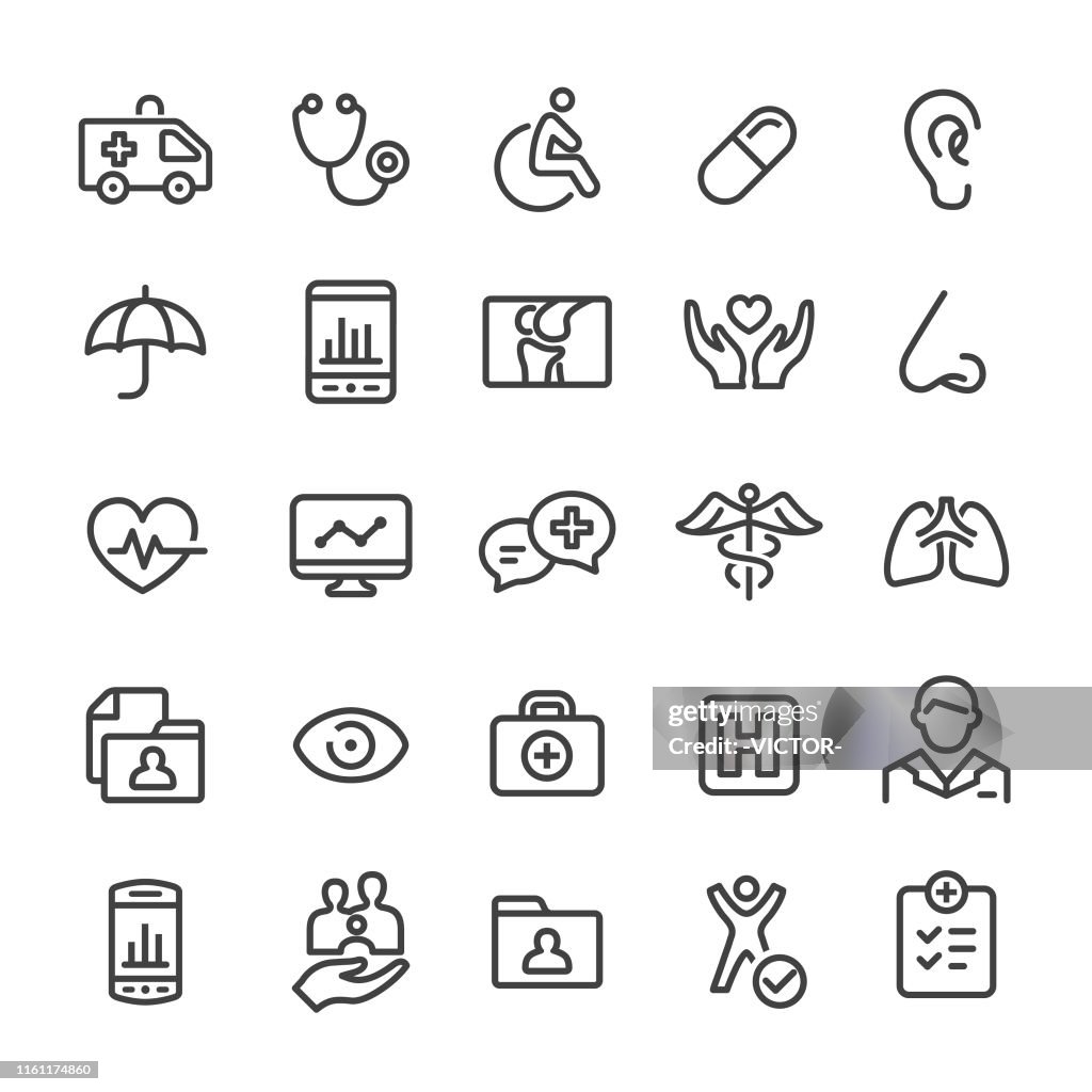 Medical and Healthcare Icons - Smart Line Series