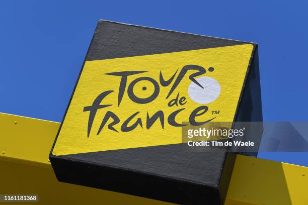 Start / TDF logo / Detail view / Saint-Dié-des-Vosges City / during the 106th Tour de France 2019, Stage 5 a 175,5km stage from Saint-Dié-des-Vosges...