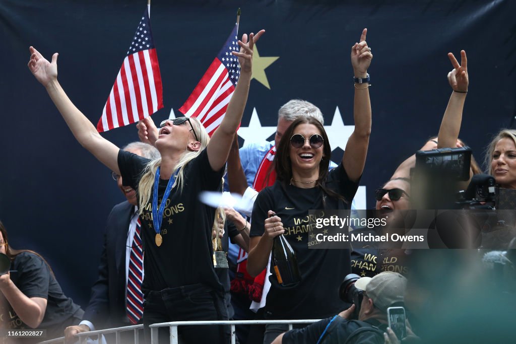 The U.S. Women's National Soccer Team Victory Parade and City Hall Ceremony
