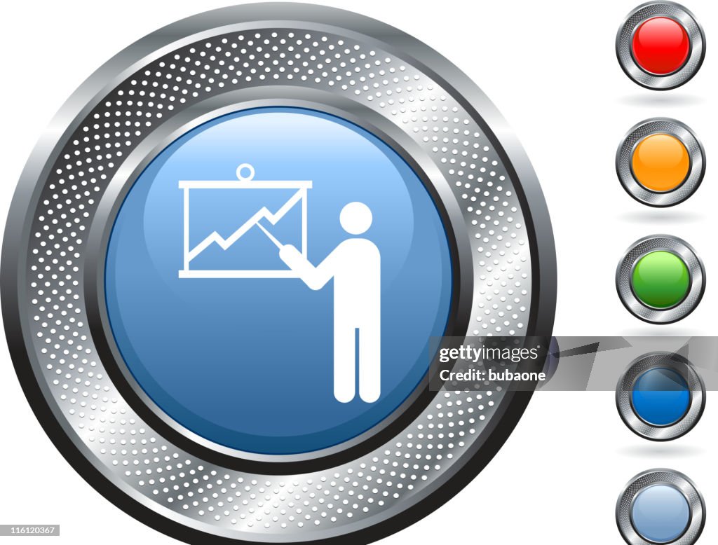 Presentation Visual Button Presentation Royalty Free Vector Art On Metallic Button High-Res Vector ...
