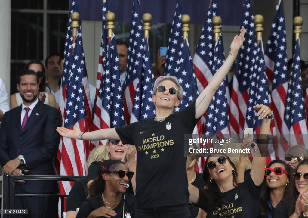 The U.S. Women's National Soccer Team Victory Parade and City Hall Ceremony