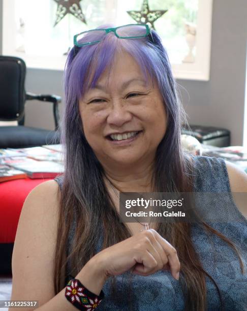 Portrait of American jewelry designer and talk show host May Pang, Montville, New Jersey, July 9, 2019.