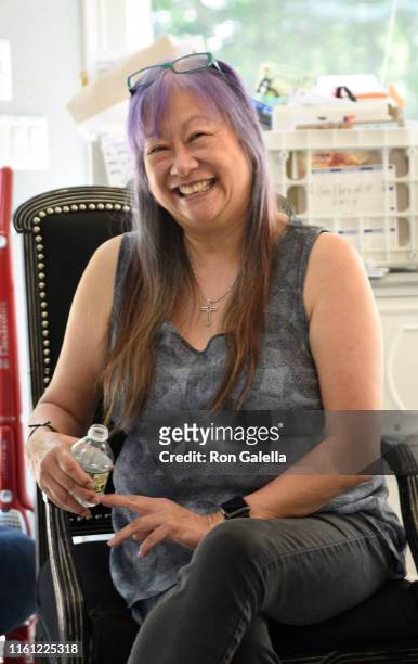 Portrait of American jewelry designer and talk show host May Pang, Montville, New Jersey, July 9, 2019.