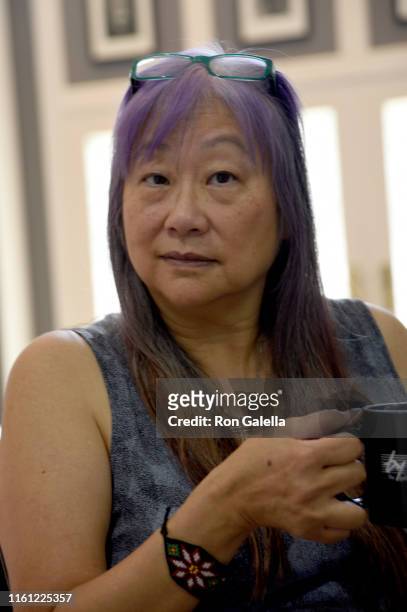 Portrait of American jewelry designer and talk show host May Pang, Montville, New Jersey, July 9, 2019.