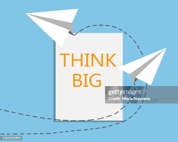 think big creativity concept - dream big stock illustrations