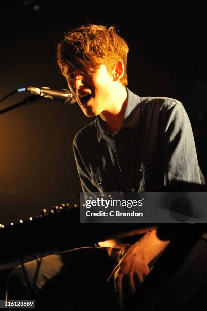 James Blake performs on stage at KOKO on June 14, 2011 in London, United Kingdom.