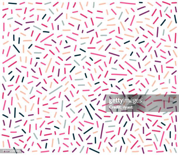 ilustrações de stock, clip art, desenhos animados e ícones de decorative impressionism style vector pattern design - confeito colorido para bolos