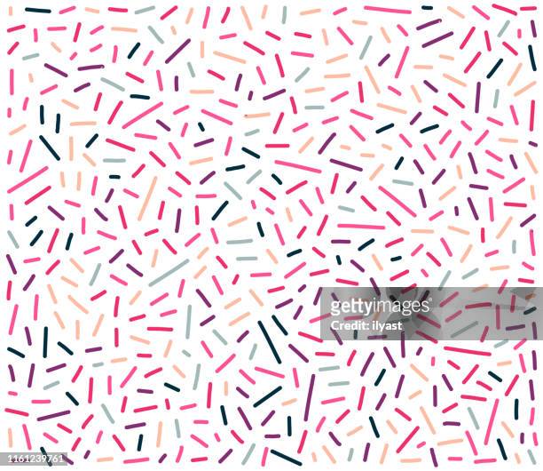decorative impressionism style vector pattern design - sugar sprinkles stock illustrations