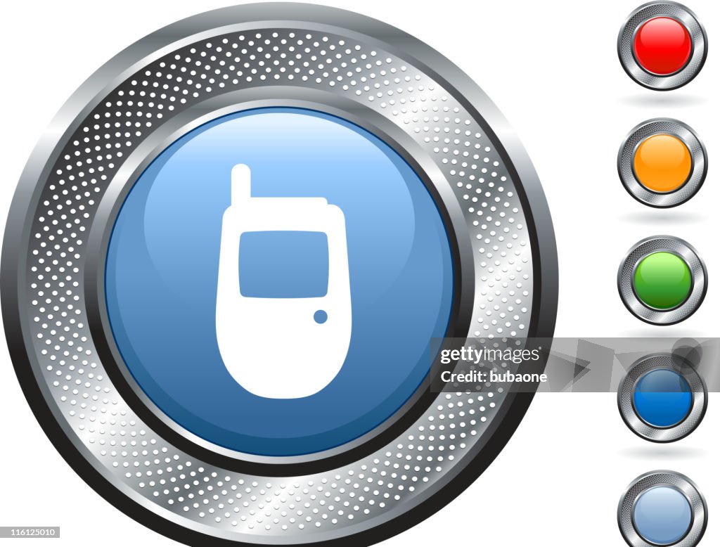 Phone Button Vector Cell Phone Royalty Free Vector Art On Metallic Button High-Res Vector ...