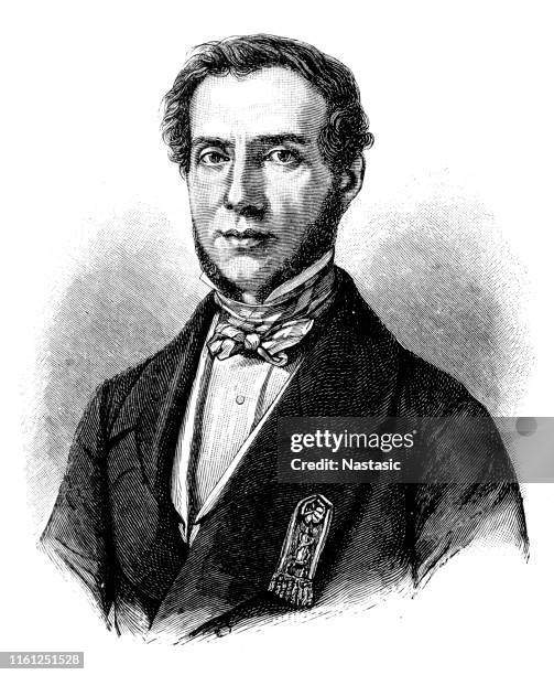 edouard drouyn de lhuys (1805–1881), französischer politiker - statesman stock-grafiken, -clipart, -cartoons und -symbole