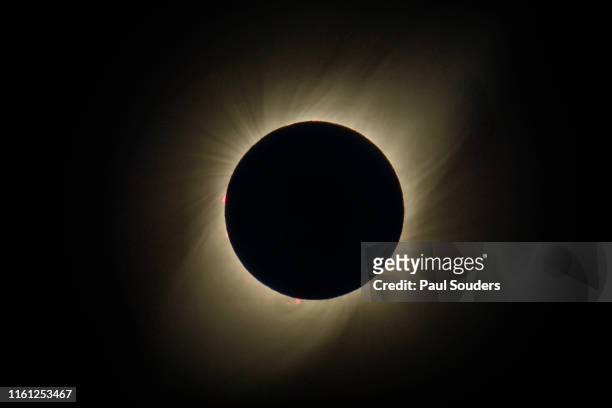 total solar eclipse of july 2, 2019, la serena, chile - la serena bildbanksfoton och bilder