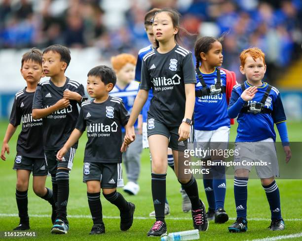 Birmingham City match-day mascots before the Sky Bet Championship at St Andrew's Trillion Trophy Stadium Birmingham City v Bristol City - Sky Bet...