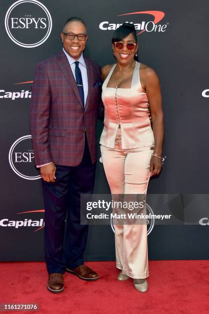 Jay Harris and Dawnn Lewis attend The 2019 ESPYs at Microsoft Theater on July 10, 2019 in Los Angeles, California.