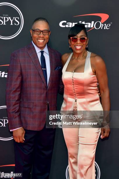 Jay Harris and Dawnn Lewis attend The 2019 ESPYs at Microsoft Theater on July 10, 2019 in Los Angeles, California.