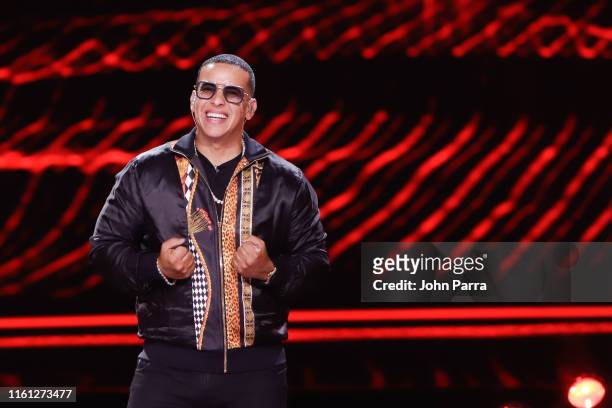 Daddy Yankee attends Univision's "Reina de la Cancion" at Univision Studios on August 7, 2019 in Miami, Florida.