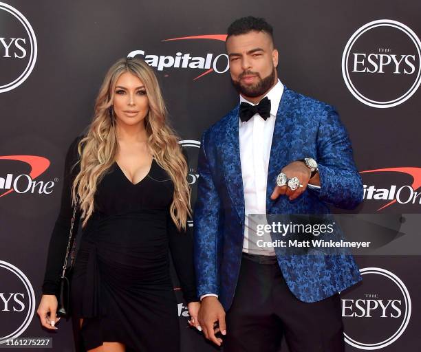 Marissa Powell and Kyle Van Noy attend The 2019 ESPYs at Microsoft Theater on July 10, 2019 in Los Angeles, California.