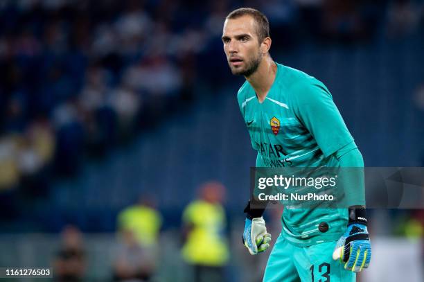 Pau Lopez of AS Roma during the pre-season friendly match between AS Roma and Real Madrid at Stadio Olimpico, Rome, Italy on 11 August 2019
