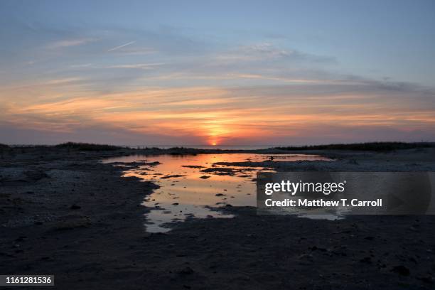 chincoteague sunset - matthew marsh stock pictures, royalty-free photos & images