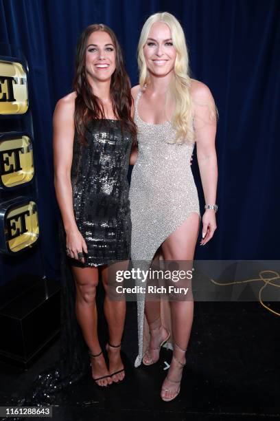 Alex Morgan and Lindsey Vonn attend The 2019 ESPYs at Microsoft Theater on July 10, 2019 in Los Angeles, California.