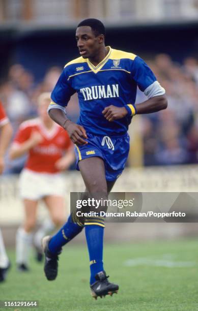 John Fashanu of Wimbledon in action during the Today League Division One match between Wimbledon and Charlton Athletic at Plough Lane on February 15,...