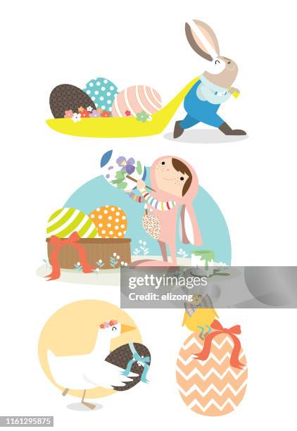 happy easter! - hide and seek stock illustrations