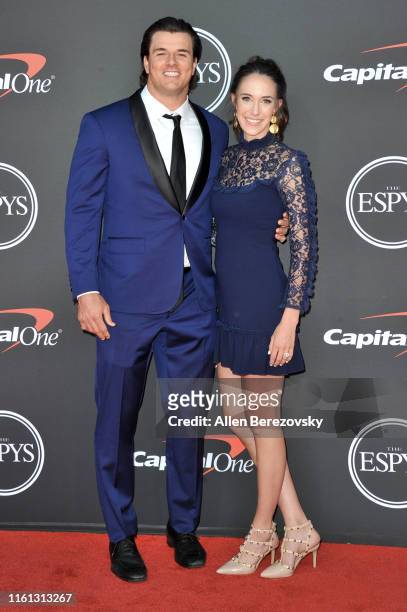 Ryan Kerrigan and Jessica Mazura attends the 2019 ESPY Awards at Microsoft Theater on July 10, 2019 in Los Angeles, California.
