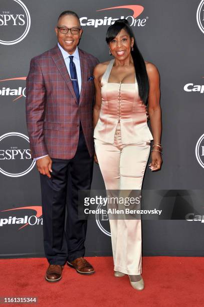 Jay Harris and Dawnn Lewis attend the 2019 ESPY Awards at Microsoft Theater on July 10, 2019 in Los Angeles, California.