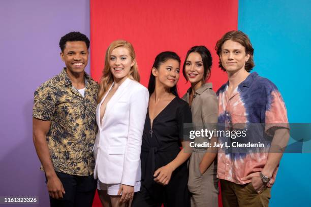 Tunji Kasim, Kennedy McMann, Leah Lewis, Maddison Jaizani and Alex Saxon of 'Nancy Drew' are photographed for Los Angeles Times at Comic-Con...
