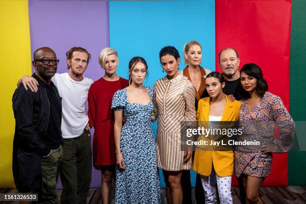 Lennie James, Austin Amelio, Maggie Grace, Alycia Debnam-Carey, Danay Garcia, Jenna Elfman, Alexa Nisenson, Ruben Blades and Karen David of 'Fear The...