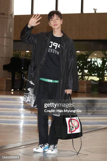 South Korean actor Park Hae-Jin is seen on departure at Gimpo Airport on July 11, 2019 in Seoul, South Korea.