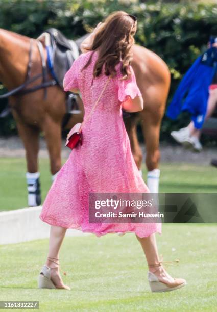 Catherine, Duchess of Cambridge attends The King Power Royal Charity Polo Day at Billingbear Polo Club on July 10, 2019 in Wokingham, England.