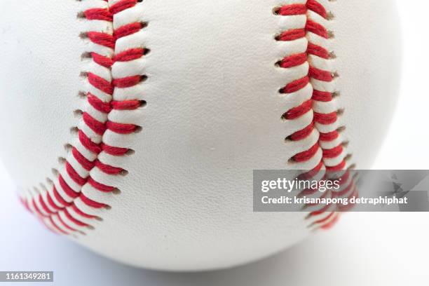 baseball isolated on white background - baseball texture stock pictures, royalty-free photos & images