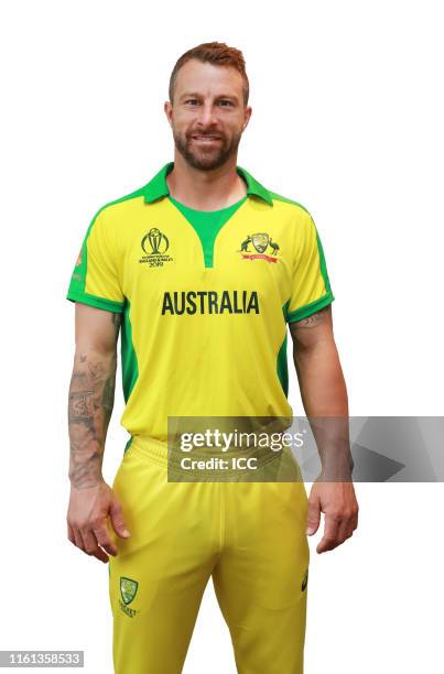 Matthew Wade of Australia poses for a portrait during the ICC Cricket World Cup 2019 at the Hyatt Hotel on July 10, 2019 in Birmingham, England.