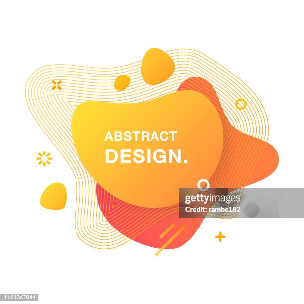 ilustraciones, imágenes clip art, dibujos animados e iconos de stock de elemento gráfico moderno abstracto. forma líquida de degradado abstracto. estandartes vectoriales de fluidos. - guay