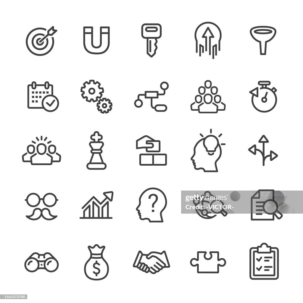 Business Solution Icon Set - Smart Line Series