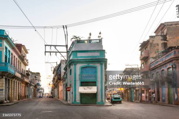 city view at twilight, havana, cuba - cuba street stock pictures, royalty-free photos & images