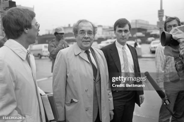 Dr. Dan Stowens, a pathologist from Ithaca, NY leaves the courthouse in Atlanta after testifying that the autopsies reports on Wayne B. Williams' two...