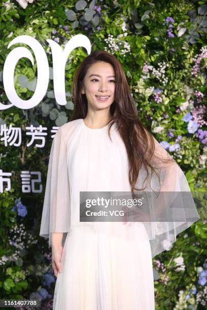 Singer Hebe attends Lenor product launching ceremony on July 11, 2019 in Taipei, Taiwan of China.