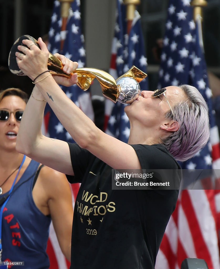 The U.S. Women's National Soccer Team Victory Parade and City Hall Ceremony