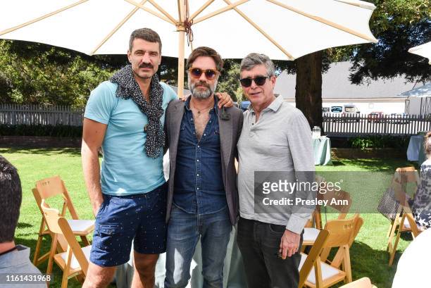 Jorn Weisbrodt, Rufus Wainwright and Jay McInerney attend Hearst Castle Preservation Foundation - Lunch at the Piedras Blancas Ranch at Hearst Ranch...