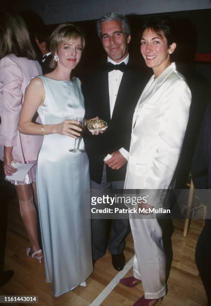 Carol Mack, Jeffrey Epstein and Ghislaine Maxwell attend Henry Street Settlement Event on May 16, 1995 in New York City.