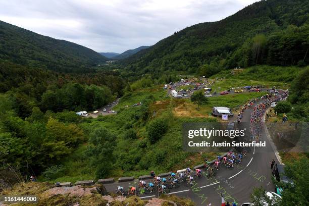 Peloton / Ballon d'Alsace / Public / Fans / Caravan / Landscape / during the 106th Tour de France 2019, Stage 6 a 160,5km stage from Mulhouse to La...