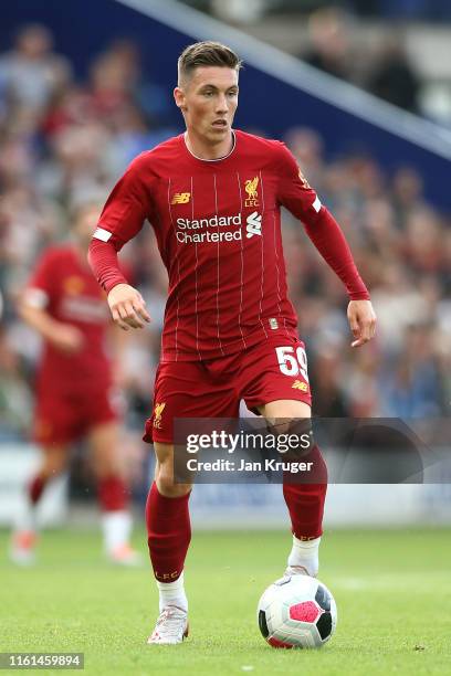 Harry Wilson of Liverpool during the Pre-Season Friendly match between Tranmere Rovers and Liverpool at Prenton Park on July 11, 2019 in Birkenhead,...