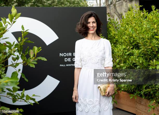 Vanessa Seward attends the Noir et Blanc de Chanel Fall/Winter 2019 Makeup Collection - Yachts De Paris on July 11, 2019 in Paris, France.