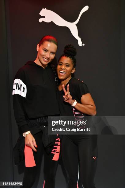 Global Ambassador Adriana Lima and Deja Riley attend as PUMA And Refinery29 Host The Launch Of The New PUMA LQD CELL Shatter Shoe at Refinery29 on...