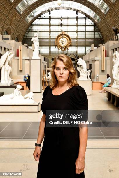 The artist Tracey Emin is photographed for Paris Match at the Musee d'Orsay for her exhibition La Peur d'aimer. Orsay vu par Tracey Emin on June 24,...