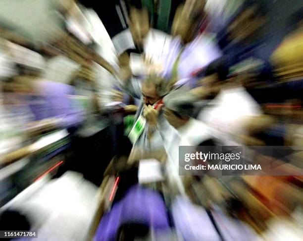 Traders of the Stock Market Values of Sao Paulo , Brazil, negotiate the buying and selling of stock options 19 March 2001. The BOVESPA lost 2.63...